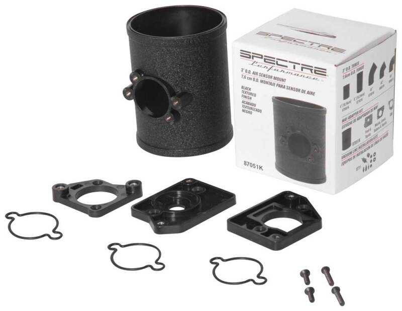 Spectre Mount Air Flow Sensor 3in od - Black Spectre Mass Air Flow Sensors