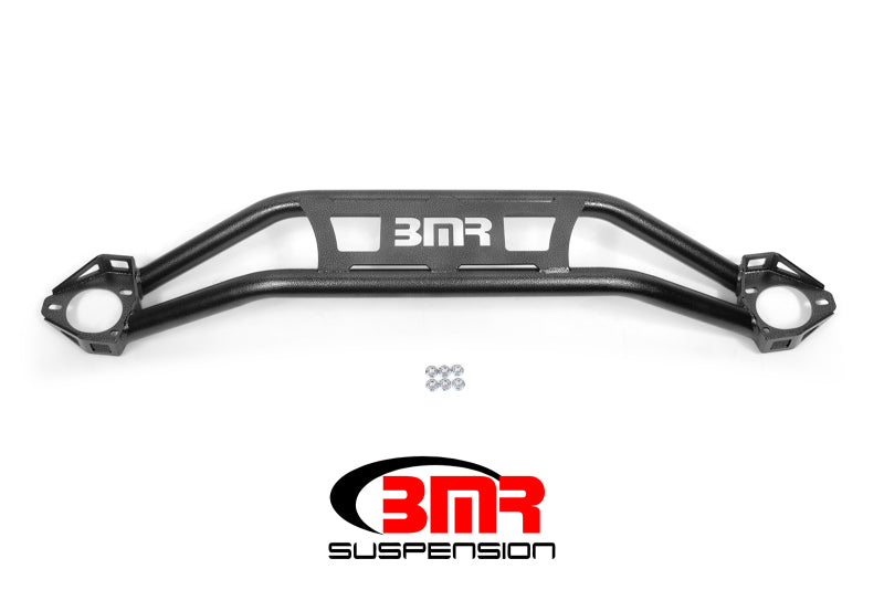 BMR 08-18 Dodge Challenger Front Strut Tower Brace - Black Hammertone (Twin Tube Design) BMR Suspension Strut Bars