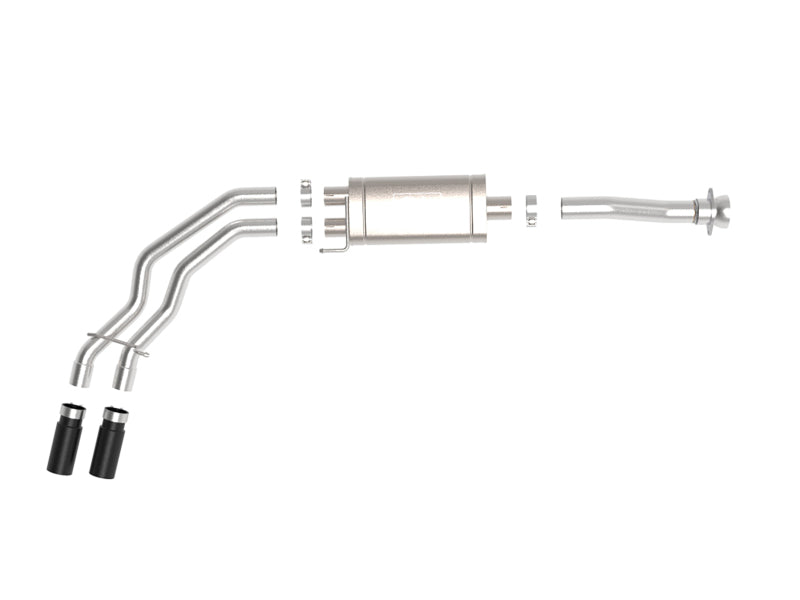 aFe Rebel 3in 409 SS Cat-Back Exhaust 2021 Ford F-150 V6 2.7L/3.5L (tt)/V8 5.0L w/ Black Tips aFe Catback
