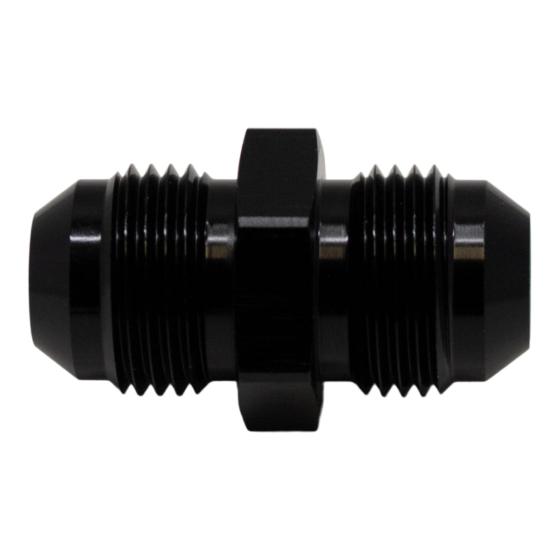 DeatschWerks 8AN Male Flare to 8AN Male Flare Coupler - Anodized Matte Black DeatschWerks Fittings