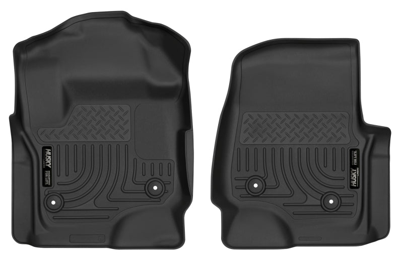 Husky Liners 2017 Ford F250 Crew Cab Vinyl X-Act Contour Black Floor Liners Husky Liners Floor Mats - Rubber