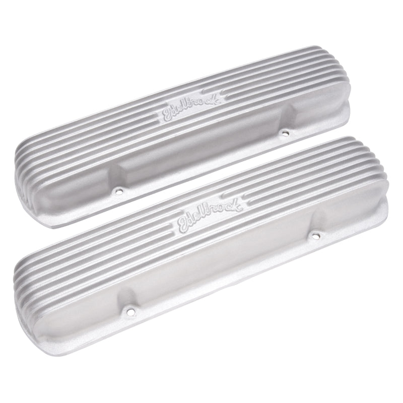 Edelbrock Valve Cover Classic Series Pontiac 1962-1979 301-455 CI V8 Satin Edelbrock Valve Covers