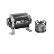 DeatschWerks Stainless Steel 8AN 40 Micron Universal Inline Fuel Filter Housing Kit (70mm) DeatschWerks Fuel Filters