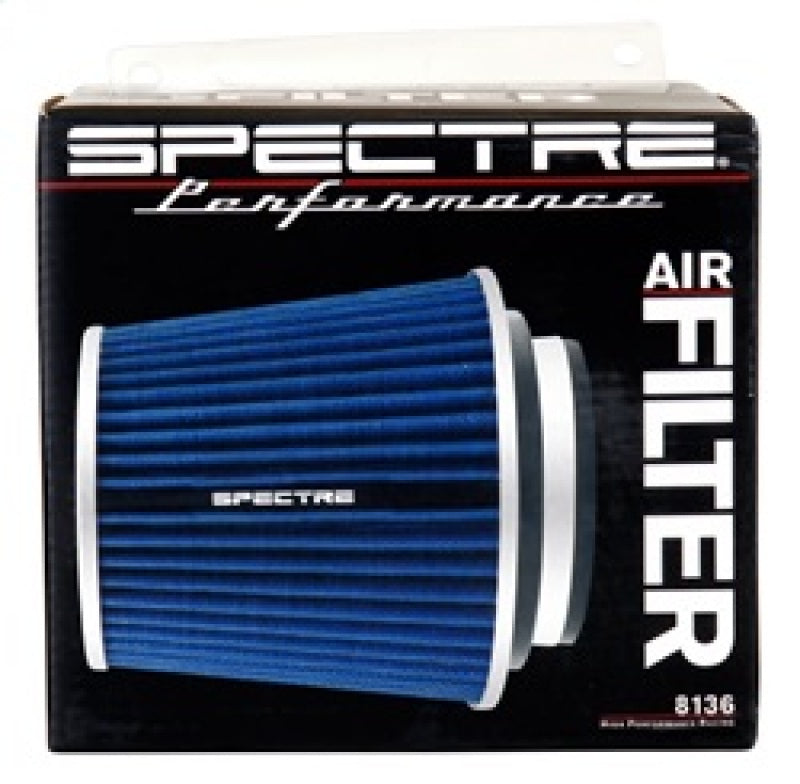 Spectre Adjustable Conical Air Filter 5-1/2in. Tall (Fits 3in. / 3-1/2in. / 4in. Tubes) - Blue Spectre Air Filters - Universal Fit