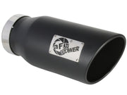 aFe MACH Force-XP 409 SS Right Side Single Wall Exhaust Tip 5in Inlet x 7in Outlet x 15in L aFe Tips