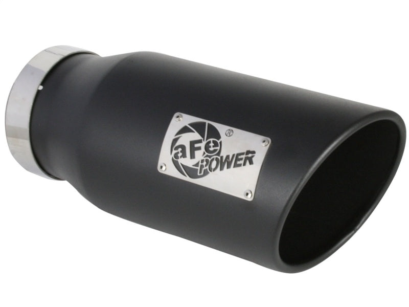 aFe MACH Force-XP 409 SS Right Side Single Wall Exhaust Tip 5in Inlet x 7in Outlet x 15in L aFe Tips