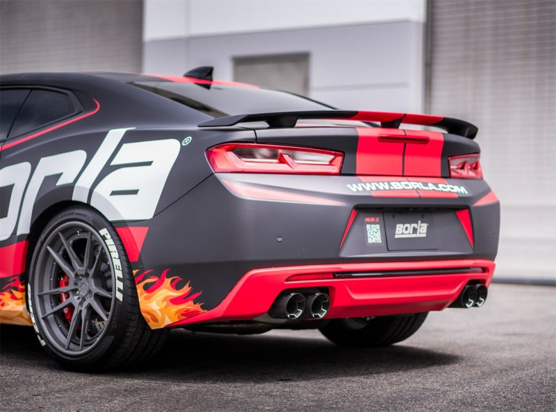 Borla 2016 Chevy Camaro V8 SS AT/MT ATAK Rear Section Exhaust w/o Dual Mode Valves Borla Axle Back