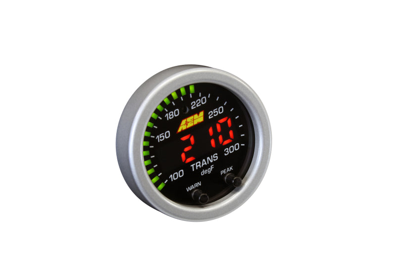 AEM X-Series Temperature 100-300F Gauge Kit (ONLY Black Bezel and Water Temp. Faceplate) AEM Gauges