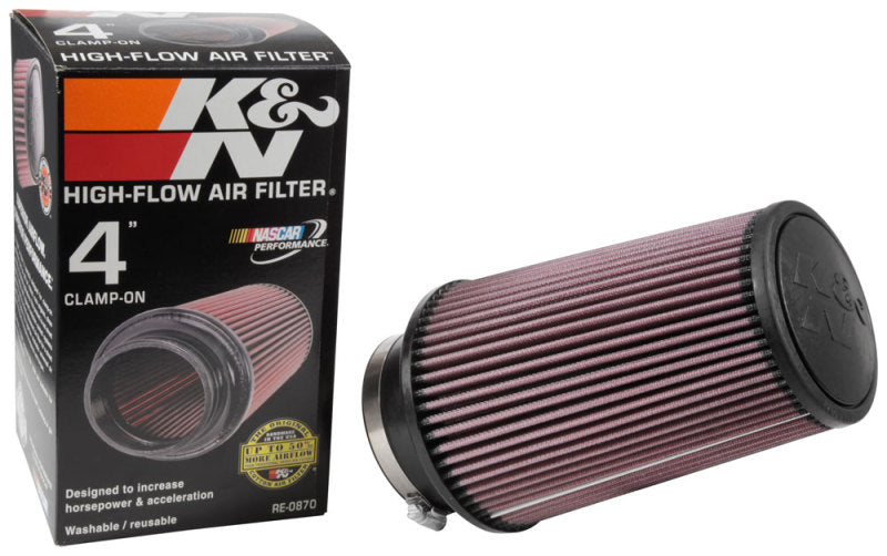K&N Universal Rubber Filter 4inch FLG / 6inch OD-B / 4-5/8inch OD-T / 9inch H K&N Engineering Air Filters - Universal Fit