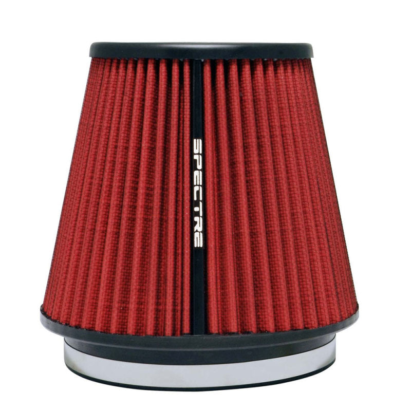 Spectre HPR Conical Air Filter 6in. Flange ID / 7.313in. Base OD / 7in. Tall - Red Spectre Air Filters - Universal Fit