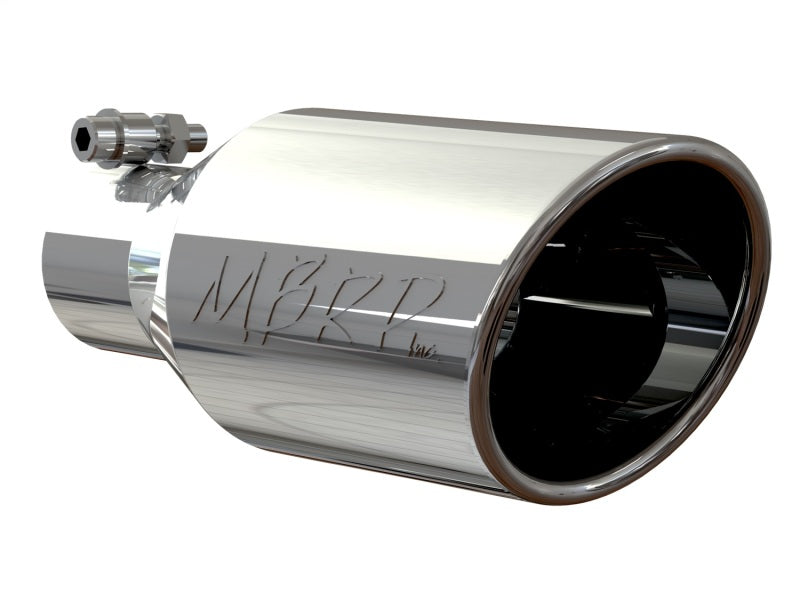 MBRP Universal Tip 4.5 O.D. Angle Rolled End 2.5 Inlet 11in Length - T304 MBRP Steel Tubing