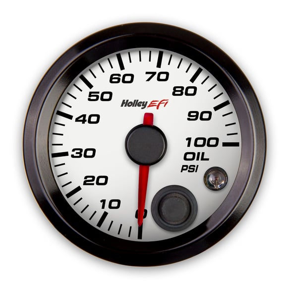 Holley EFI Oil Pressure Gauge 553-127W HOLLEY Autoparts