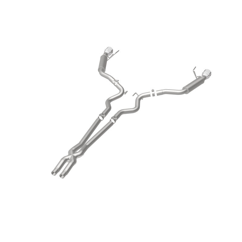MagnaFlow Cat Back, SS, 2.5in, Competition, Dual Split Polished 4.5in Tips 2015 Ford Mustang V6 3.7L Magnaflow Catback