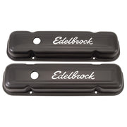 Edelbrock Valve Cover Signature Series Pontiac 1962-1979 301-455 CI V8 Low Black Edelbrock Valve Covers