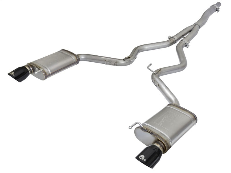 aFe MACHForce XP Exhausts Cat-Back SS-304 EXH w/ Black Tips 15-16 Ford Mustang EcoBoost 2.3L (t) aFe Catback
