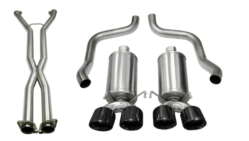 Corsa 09-13 Chevy Corvette 6.2L V8 2.5in Sport Cat-Back Dual Rear Exit w/Twin 4.0in Pol Pro-Ser Tips CORSA Performance Axle Back