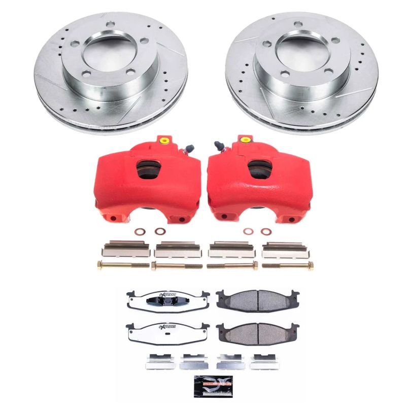 Power Stop 94-96 Ford Bronco Front Z36 Truck & Tow Brake Kit w/Calipers PowerStop Brake Kits - Performance D&S