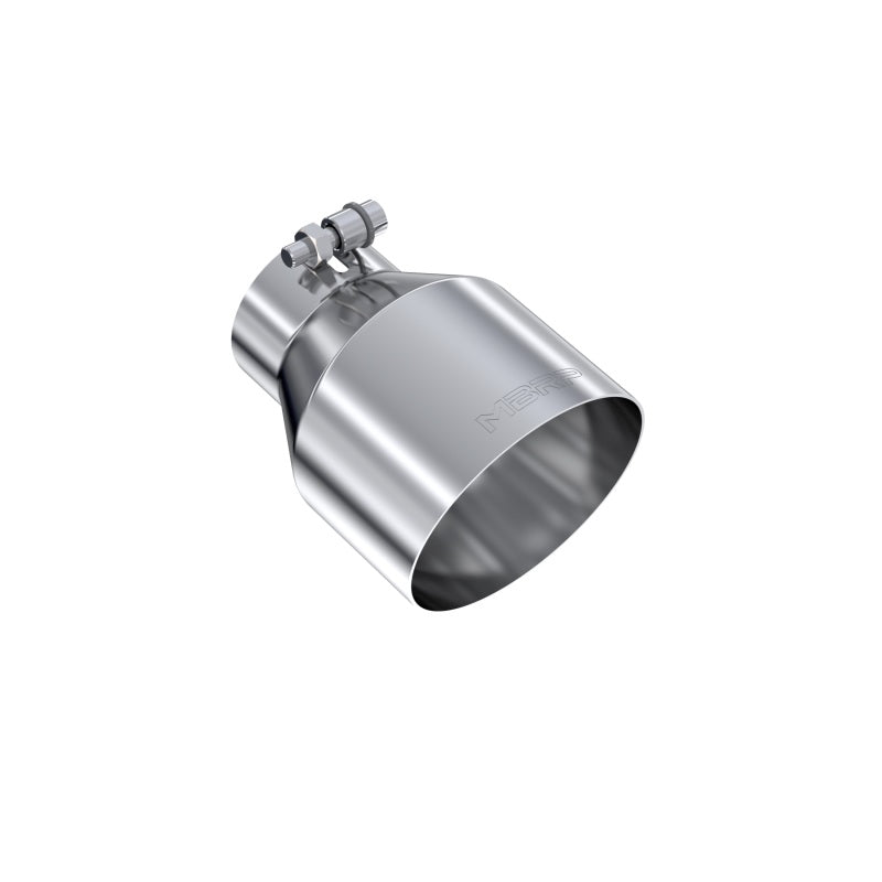 MBRP Universal T304 Stainless Steel Tip, 3in ID / 5in OD Out / 6.5in Length / Angle Cut Single Wall MBRP Tips