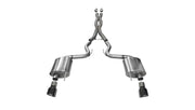Corsa 2015-2017 Ford Mustang GT 5.0 3in Cat Back Exhaust Black Dual Tips (Sport) CORSA Performance Catback