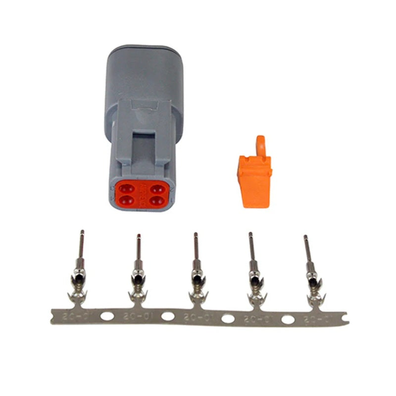 AEM DTM Style 4-Way Receptacle Connector Kit with 5 Female Pins AEM Wiring Connectors
