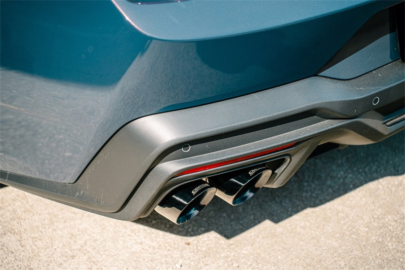 Corsa 24+ Ford Mustang Dark Horse 5.0L 3in Dual Rear Axle-Back w/Twin 4.5in Black PVD Slash Tips CORSA Performance Axle Back