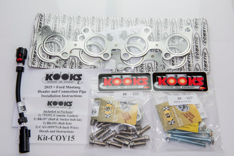 Kooks 15+ Mustang 5.0L 4V 2in x 3in SS Headers w/Green Catted OEM Connection Pipe Kooks Headers Headers & Manifolds