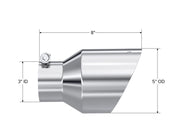 MBRP Universal T304 Stainless Steel Tip 3on ID / 5in OD Out / 8in Length Angle Cut Dual Wall MBRP Tips