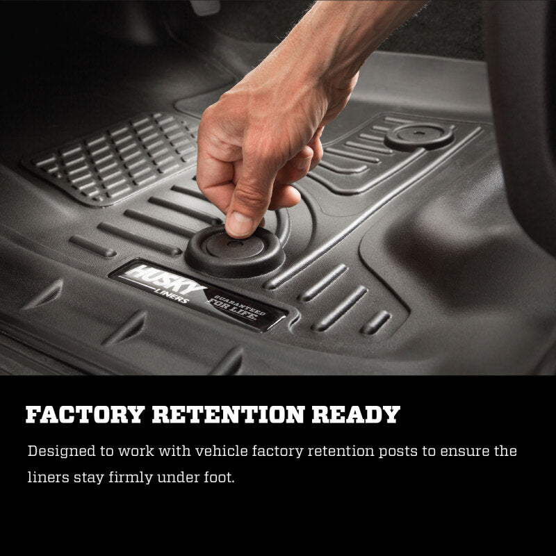 Husky Liners 21-23 Ford F-150 CC SC / 2017 Ford SD CC WeatherBeater Rear Floor Liners - Black Husky Liners Floor Mats - Rubber