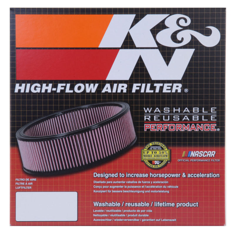 K&N Universal Oval Air Filter 12in Length x 5-1/4in Width x 3-1/4in Height K&N Engineering Air Filters - Universal Fit