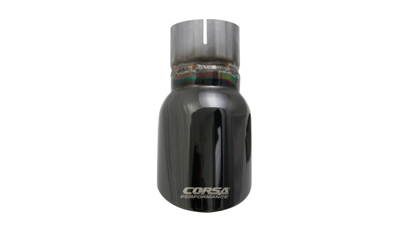 Corsa Single Universal 2.5in Inlet / 3.5in Outlet Black PVD Pro-Series Tip Kit CORSA Performance Tips