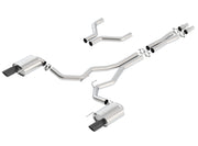 Borla Atak Cat-Back 15-17 Ford Mustang GT 5.0L V8 MT/AT 3in pipe 4in Black Chrome Tips Borla Catback