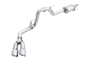 AWE Tuning 2015+ Ford F-150 0FG Single Exit Performance Exhaust System w/4.5in Chrome Silver Tips AWE Tuning Catback