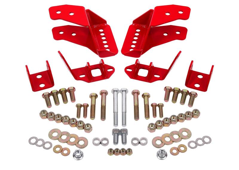 BMR 78-87 G-Body Coilover Conversion Kit Rear Adjustable Shock Mount Without CAB - Red BMR Suspension Coilover Components