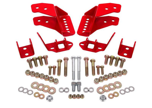 BMR 78-87 G-Body Coilover Conversion Kit Rear Adjustable Shock Mount Without CAB - Red BMR Suspension Coilover Components