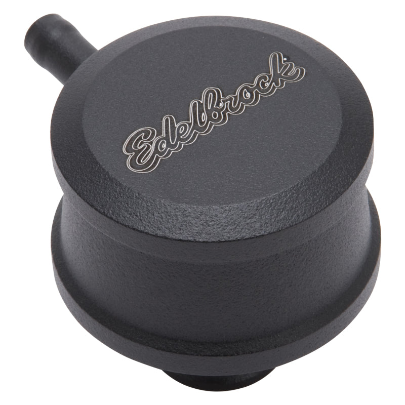 Edelbrock PCV for Valve Cover Aluminum Round Push In w/ 90-Degree Port Breather Look Edelbrock PCV Valves