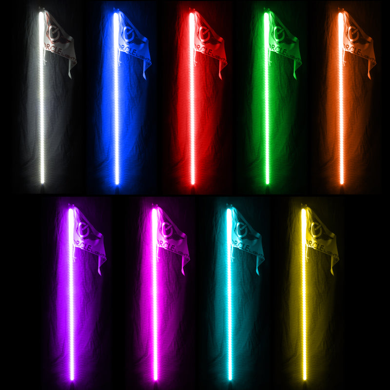 Oracle Off-Road 6ft LED Whip - ColorSHIFT ORACLE Lighting Light Bars & Cubes