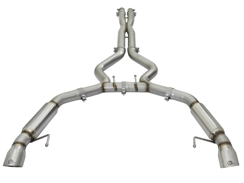 aFe MACHForce XP 3in Aggressive Toned Cat-Back Exhausts w/ Polished Tips 15-17 Ford Mustang V6/V8 aFe Catback