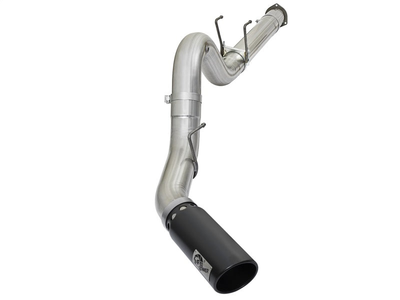 aFe ATLAS 5in DPF-Back Alum Steel Exhaust System w/Black Tip 2017 Ford Diesel Trucks V8-6.7L (td) aFe DPF Back