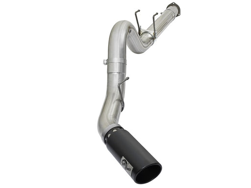 aFe ATLAS 5in DPF-Back Alum Steel Exhaust System w/Black Tip 2017 Ford Diesel Trucks V8-6.7L (td) aFe DPF Back
