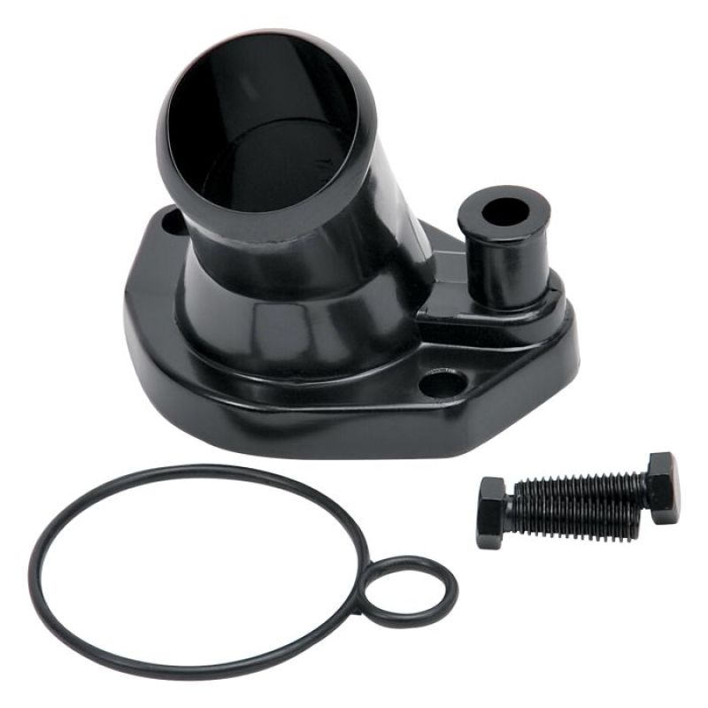 Edelbrock Steel Water Neck for Ford Small Block Windsor - Black Edelbrock Thermostats