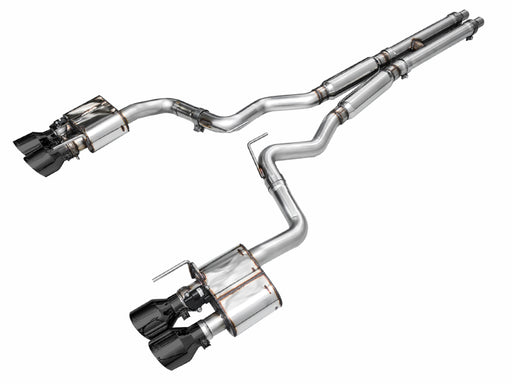 AWE 2024 Ford Mustang GT Fastback S650 RWD SwitchPath Catback Exhaust w/ Quad Diamond Black Tips AWE Tuning Catback