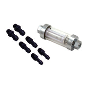 Spectre Premium Clearview Fuel Filter (Incl. 1/4in. / 5/16in. / 3/8in. Barb Fittings) Spectre Fuel Filters