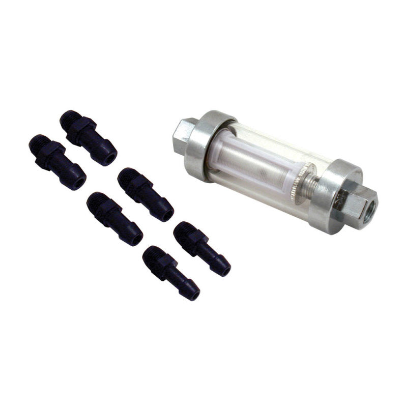 Spectre Premium Clearview Fuel Filter (Incl. 1/4in. / 5/16in. / 3/8in. Barb Fittings) Spectre Fuel Filters