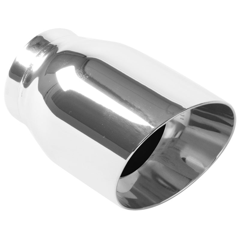 MagnaFlow Tip Stainless Double Wall Round Single Outlet Polished 3.5in DIA 2.5in Inlet 5.5in Length Magnaflow Tail Pipes