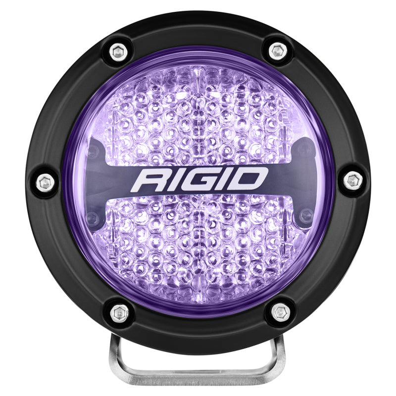 Rigid Industries 360-Series 4in LED Off-Road Diffused Beam - RGBW Backlight (Pair) Rigid Industries Light Bars & Cubes