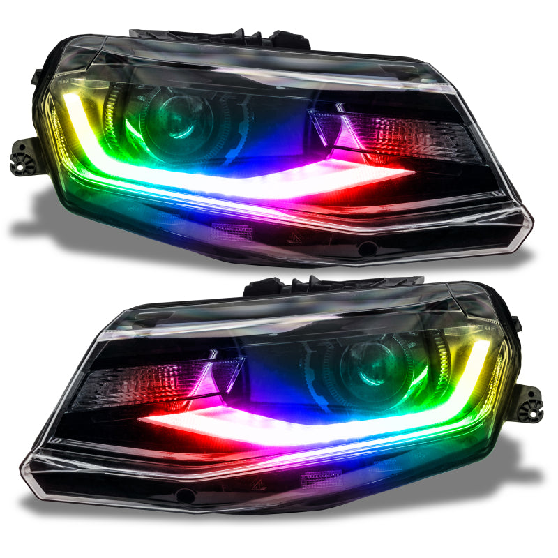 Oracle 16-18 Chevy Camaro Dynamic Headlight DRL Upgrade Kit - ColorSHIFT - Dynamic ORACLE Lighting Headlights