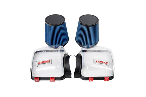 Corsa 24-25 Ford Mustang GT 5.0L Clear Lids & Oiled Filters CORSA Performance Air Filters - Universal Fit