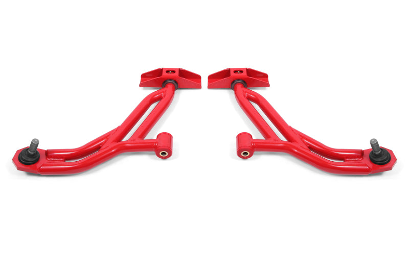 BMR 10-14 Ford Mustang / Shelby GT500 Non-Adj. Lower A-Arms (Poly/Delrin) - Red BMR Suspension Control Arms