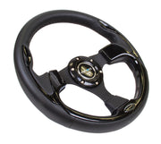 NRG Reinforced Steering Wheel (320mm) Blk w/Gloss Black Trim NRG Steering Wheels