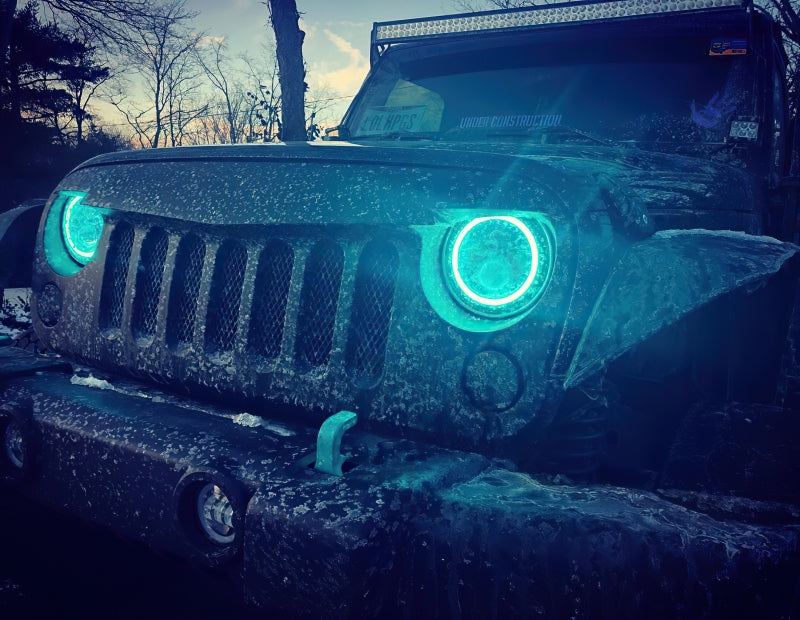 Oracle 7in High Powered LED Headlights - Black Bezel - Dynamic - Dynamic ORACLE Lighting Headlights